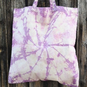 shopper cotone ecoprint colorata