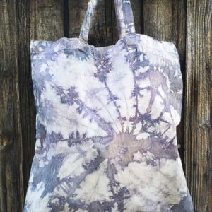 shopper cotone ecoprint colorata