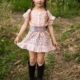 vestito bimba ecoprint pizzo